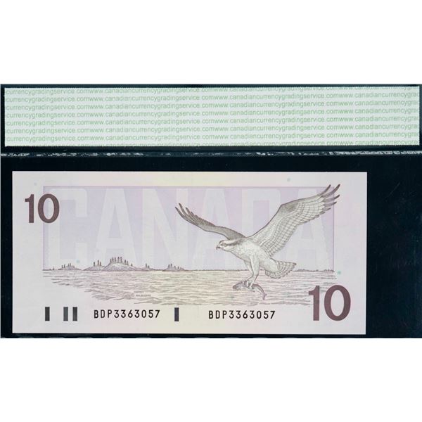 Banknote Lot - 1989 $10;  Includes various signatures, prefixes and grades.  All 7 notes CCGS Choice
