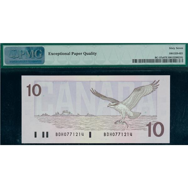 1989 $10 BC-57a #BDH0771214 PMG Superb Gem Uncirculated-67