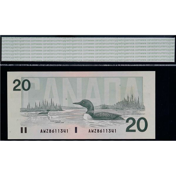 Banknote Lot - 1991 $20;  Includes various signatures, prefixes and grades.  All 8 notes CCGS Choice