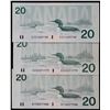 Image 1 : 1991 $20 AIX (2), EIX, Lot of 3 replacement notes.VF or better.