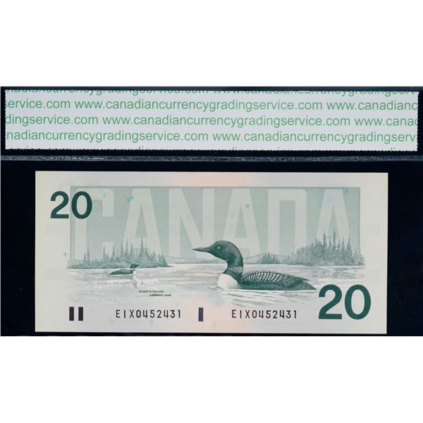 1991 $20 BC-58aA #EIX0452431 "I Without Serifs" CCGS Choice Uncirculated-64