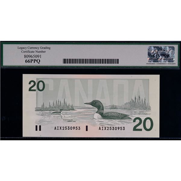 1991 $20 BC-58b-i #AIX2530953-54-55.  Lot of 3 consecutive replacement notes.  All LGC Superb Gem Un
