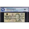 Image 4 : 1991 $20 BC-58d #EVV3598505, BC-58aA-ii #AIX0934987 both AU to UNC conditions, both WMG graded & 200