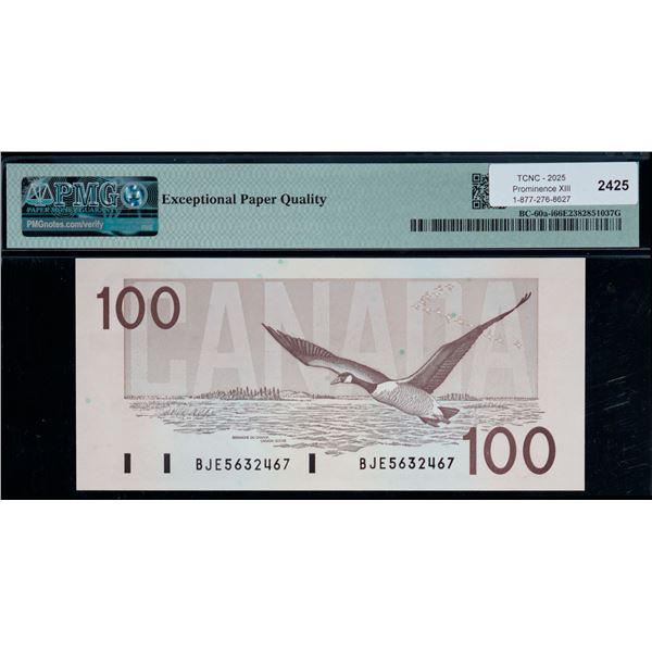 1988 $100 BC-60a-i #BJE5632463-2467 PMG Superb Gem Uncirculated-66EPQ.  Lot of 5 consecutive notes