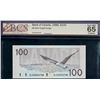 Image 1 : 1988 $100 BC-60d #BJU4096738 BCS Gem Uncirculated-65