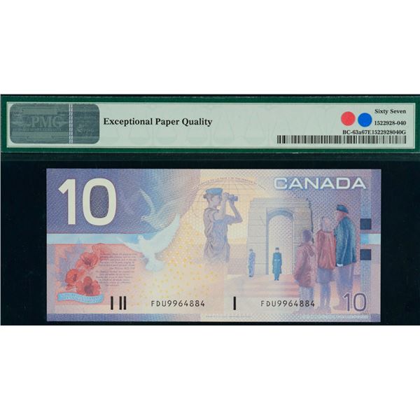 2000 $10 BC-63aA #FDU9964884 PMG Superb Gem Uncirculated-67