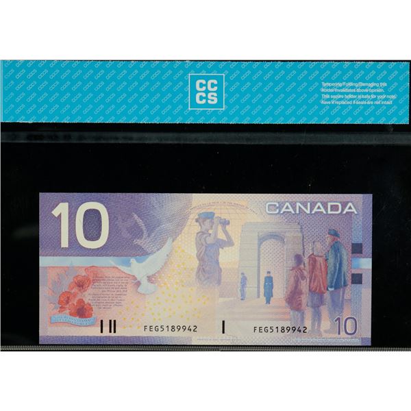 2001 $10 BC-63b #FEG5189942 CCCS Superb Gem Uncirculated-67