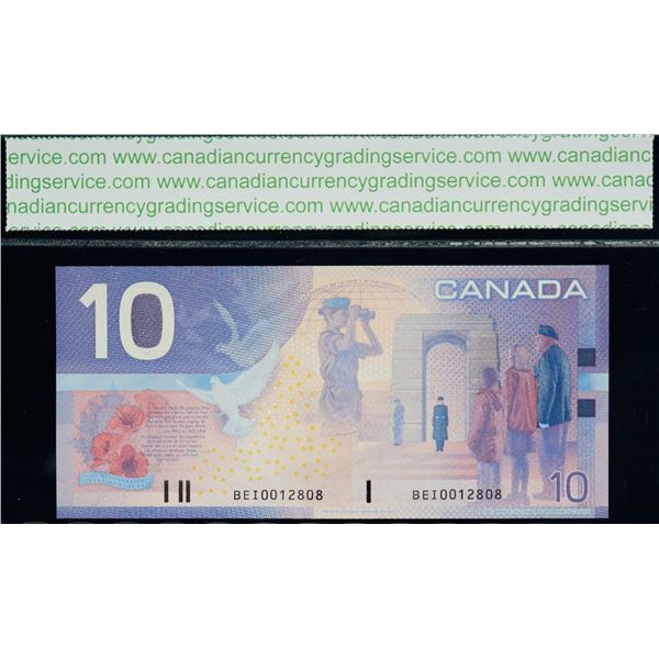 2001 $10 BC-63bA-i #BEI0012808 "0.0M - 0.045M" CCGS Superb Gem Uncirculated-66