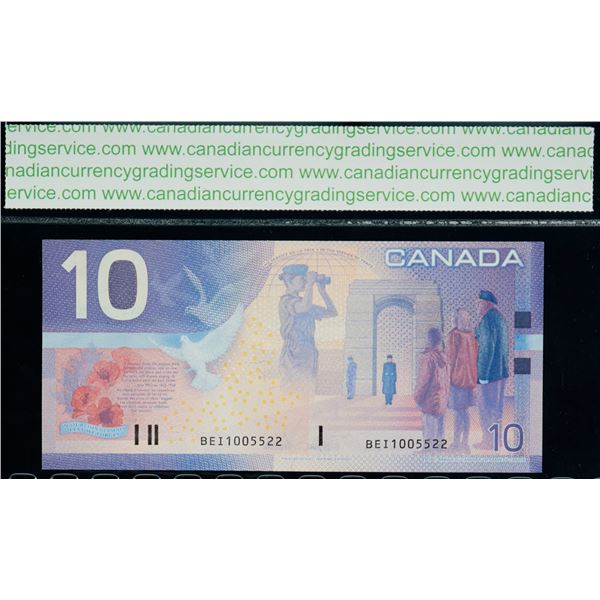 2001 $10 BC-63bA-i #BEI1005522 "0.99M - 1.17M" CCGS Gem Uncirculated-65