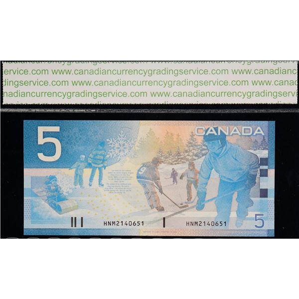 2002 $5 BC-62aA-i # HNM2140651 "2.14M - 2.16M" CCGS Superb Gem Uncirculated-67