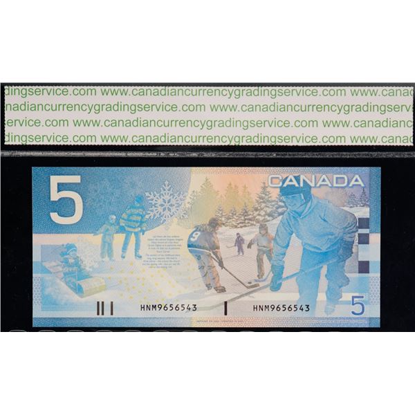2002 $5 BC-62aA-i # HNM9656543 "9.64M - 9.74M" CCGS Superb Gem Uncirculated-67