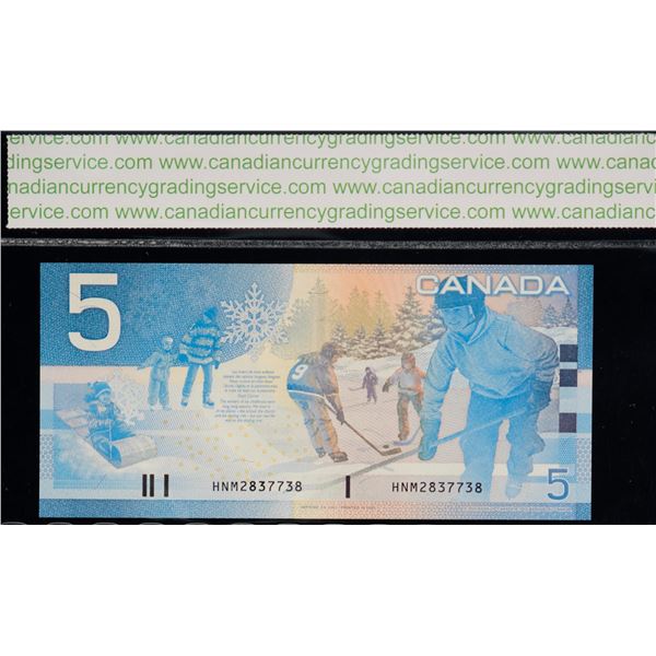 2002 $5 BC-62aA-i #HNM2837738 "2.72M - 3M" CCGS Superb Gem Uncirculated-67