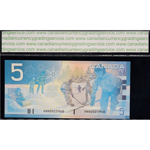2002 $5 BC-62a-i # HNN0025940 CCGS Superb Gem Uncirculated-67
