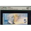 Image 1 : 2002 $5 BC-62b #HOR9876789, PMG Superb Gem Superb Gem Uncirculated-67EPQ.
