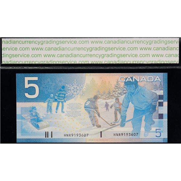 2002 $5 BC-62bA #HNR9193607 "8,92-9,2M" CCGS Superb Gem Uncirculated-67