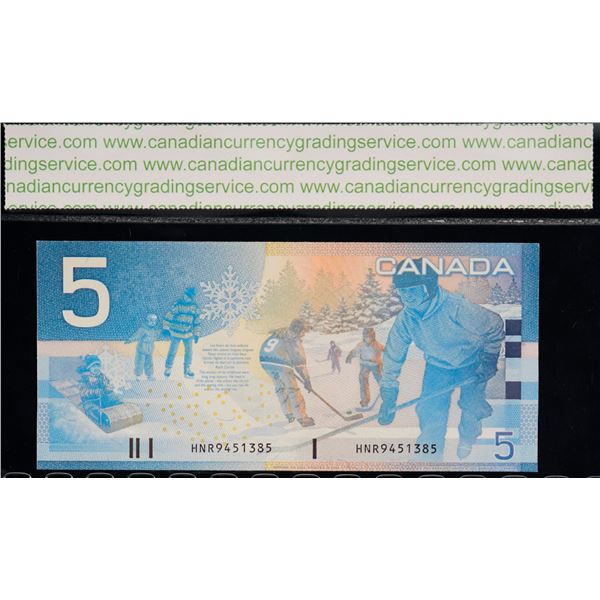 2002 $5 BC-62bA #HNR9451385 "9.44M - 9.48M" CCGS Choice Uncirculated-64