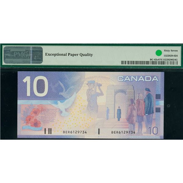 2003-04 $10 BC-63c #BER6129734 PMG Superb Gem Uncirculated-67