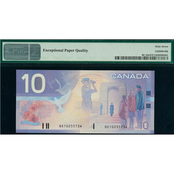 2003-04 $10 BC-63c #BET0255734 PMG Superb Gem Uncirculated-67