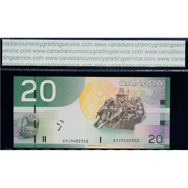 2004 $20 BC-64aA-i #EYI9402352 "9.36M - 10M" CCGS Gem Uncirculated-65