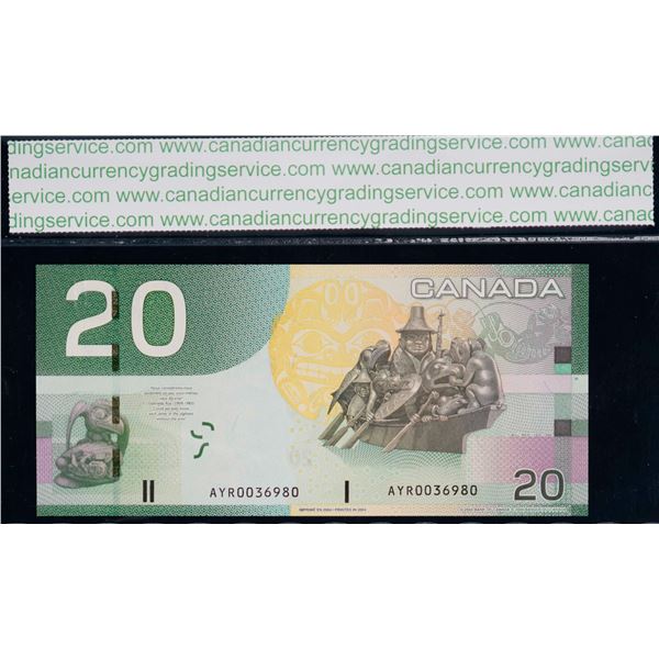 2004 $20 BC-64a.  Lot of  5 consecutive notes #AYR0036976- 6980 CCGS Choice Uncirculated-64