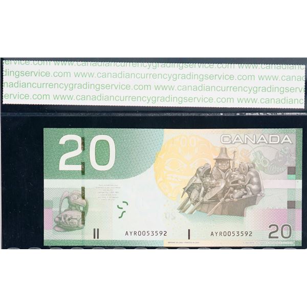2004 $20 BC-64a.  Lot of 3 consecutive notes #AYR0053590-3592 CCGS Choice Uncirculated-64