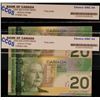 Image 3 : Banknote Lot -2004 $20;  Includes various signatures, prefixes and grades.  Both notes CCGS Choice U