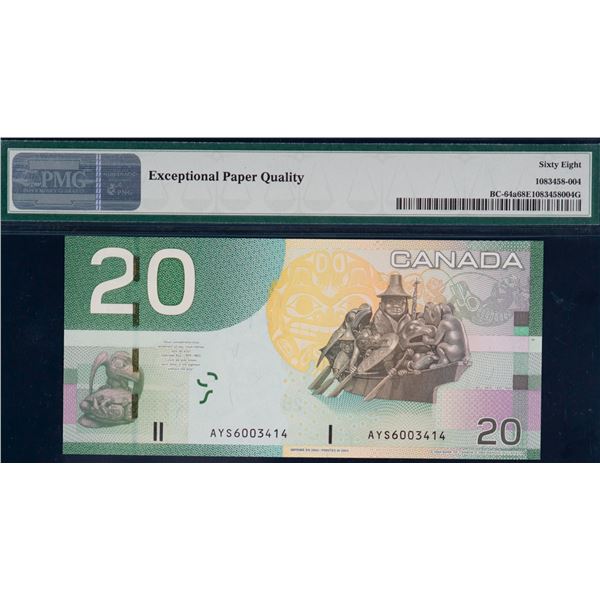 2004-07 $20 BC-64a #AYS6003414 PMG Superb Gem Uncirculated-68