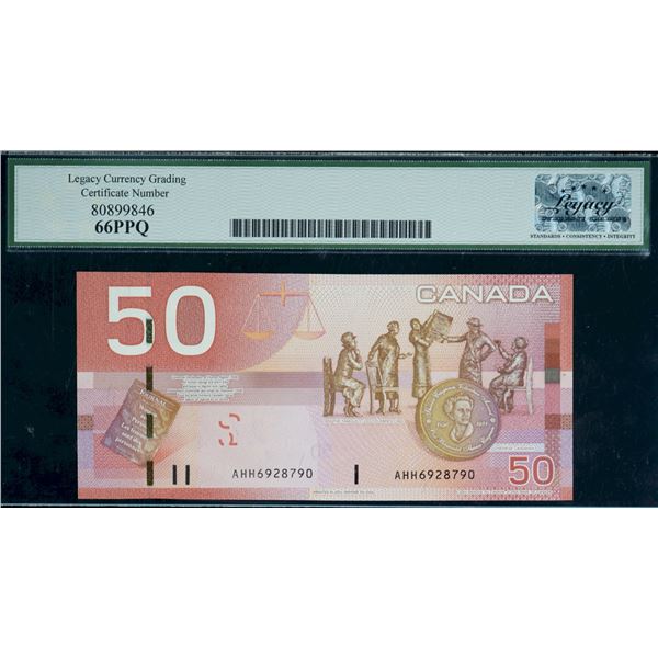 2004 $50 BC-65a #AHH6928790, Legacy Superb Gem Uncirculated-66PPQ.