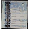 Image 1 : 2013 $5 BC-69d #INF0561168-172, #INF0561195-199 & #INV0561196-199.  Lot of 14 Original Crisp UNC not