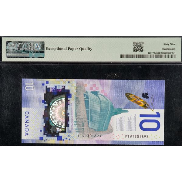 2018 $10 BC-77a #FTW1301893 PMG Splendid Gem Uncirculated-69PPQ