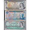 Image 1 : Fancy Numbers; 1954 $1, 1973 $1, 1972 $5, all 3 notes VF to Unc.