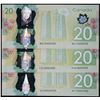 Image 1 : Binary Notes;  2012 $20 #FSE3600000, #BSC3600000 & #BIR3600000.  Lot of 3 notes with same serial num