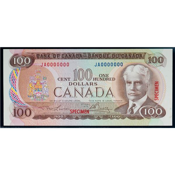 SPECIMEN; 1975 $100 #JA0000000 BC-52aS Uncirculated or better