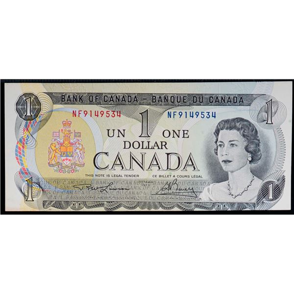 Error; 1973 $1 BC-46a #NF9149534, ¨Miscut Error¨ Unc or better.