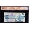 Image 2 : Radar; 1986 $5 BC-56b-N1-iii #GNV0397930 BCS Choice About Uncirculated-58