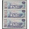 Image 2 : Low Numbers; 1971 $10 BC-49b #DA0000503-504-505 Lot of 3 consecutive notes. Unc to Choice Uncirculat