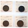 Image 1 : Tokens, Group of 4 ICCS tokens.  Grades vary from EF40 to AU50.