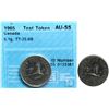 Image 1 : RCM Test Token;  TT-25.6B Copper nickel 25¢ Round, Three Geese, CCCS AU55.