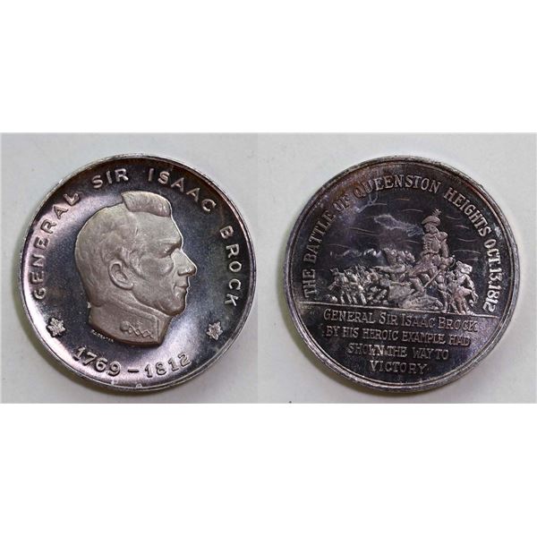 Medal;  1769-1812 General Sir Isaac Brock Silver Medal to commemorate The Battle of Queenston Height