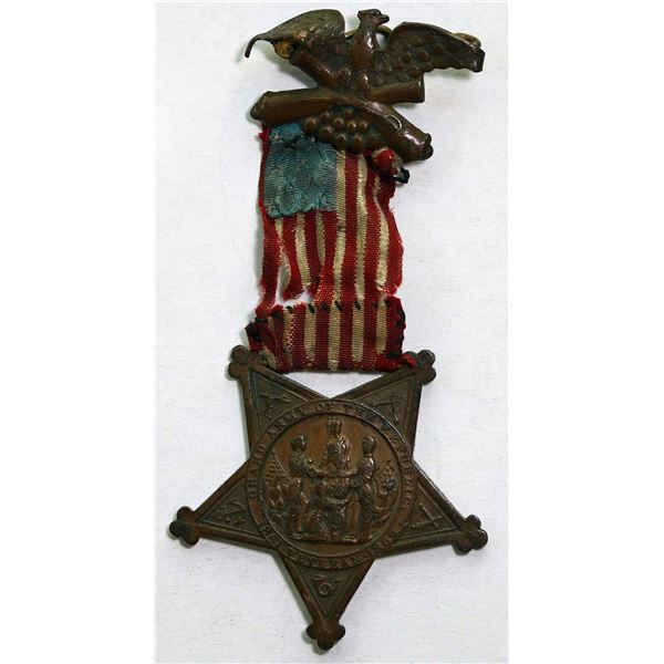 Medal;  1869 American Union Grand Army Of The Republic Veteran's Medal.