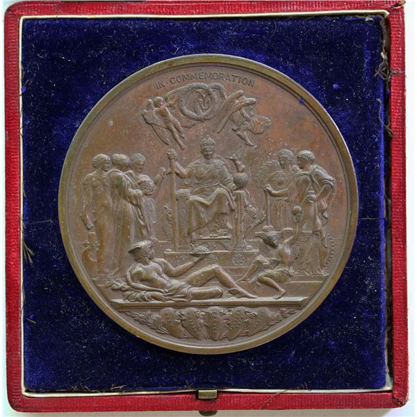 Medal;  1887 Copper Medal Commemorating the Golden Jubilee of Queen Victoria, by J.E. Boehm & F. Lei