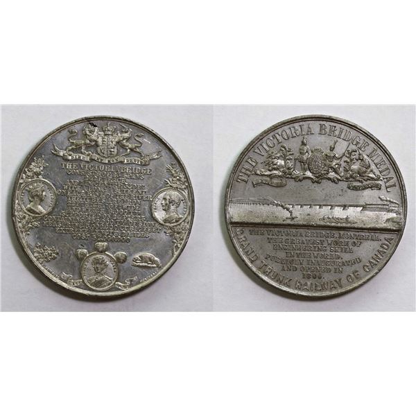 Medal;  Victoria Bridge Medal - Leroux 643 R-4 by Hoffnung. "The Victoria Bridge, Montréal the great