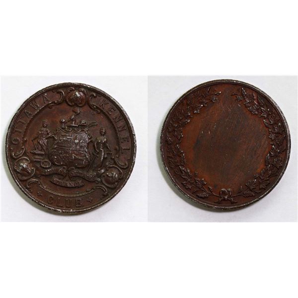 Medal;  1940's Ottawa Kennel Club City of Ottawa Advance - Bronze Medallion by H. Rosenthal & Co (To