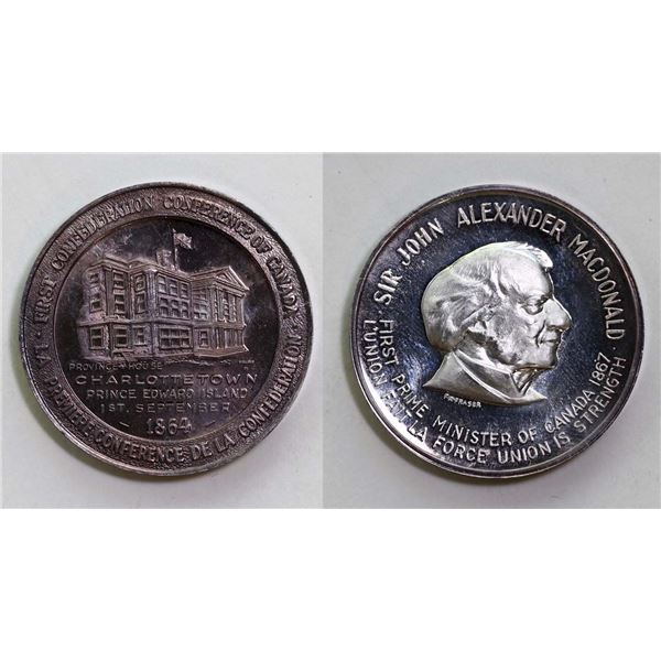 Medal;  First Confederate Conference of Canada 1864 in Charlottetown, P.E.I.  - Sir John Alexander M