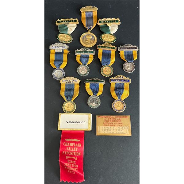 Vintage Exhibition Medals;  Lot of 10 Expostion Director Medals dating 1925 to 1931  from Canada's G