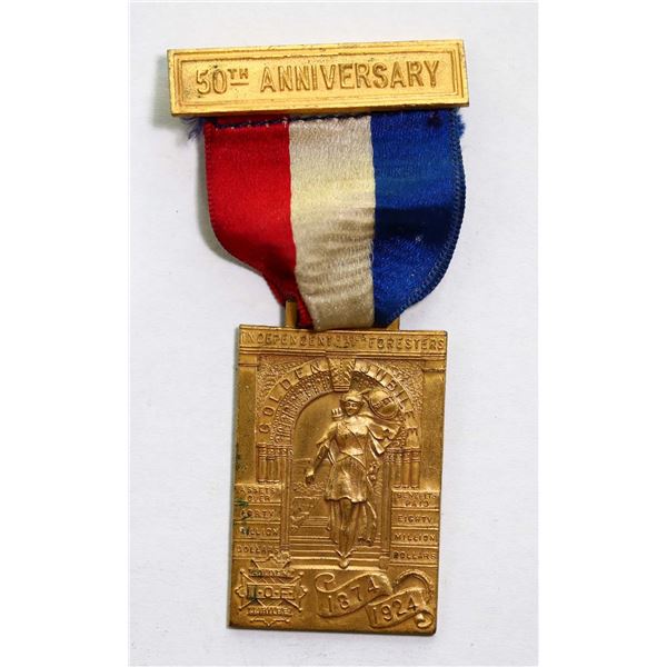 Medal;  Vintage IOF Independent Order Foresters Medal.