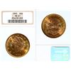Image 1 : USA; 1895 $20 NGC MS61