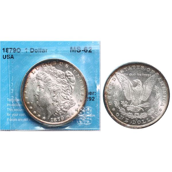USA; 1879-O $1 CCCS MS62