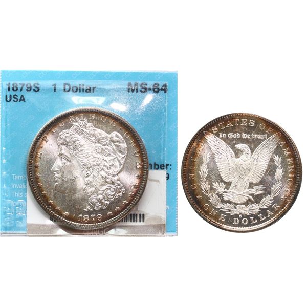 USA; 1879-S $1 CCCS/NGC tag MS64