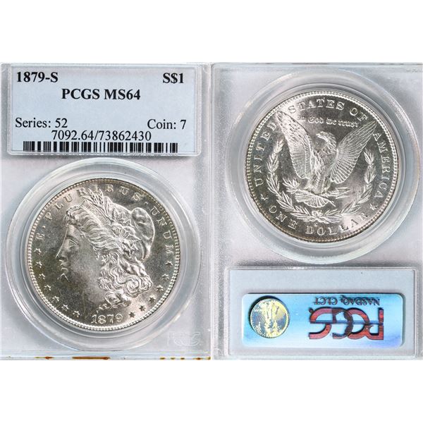 USA;  1879-S $1 PCGS MS64